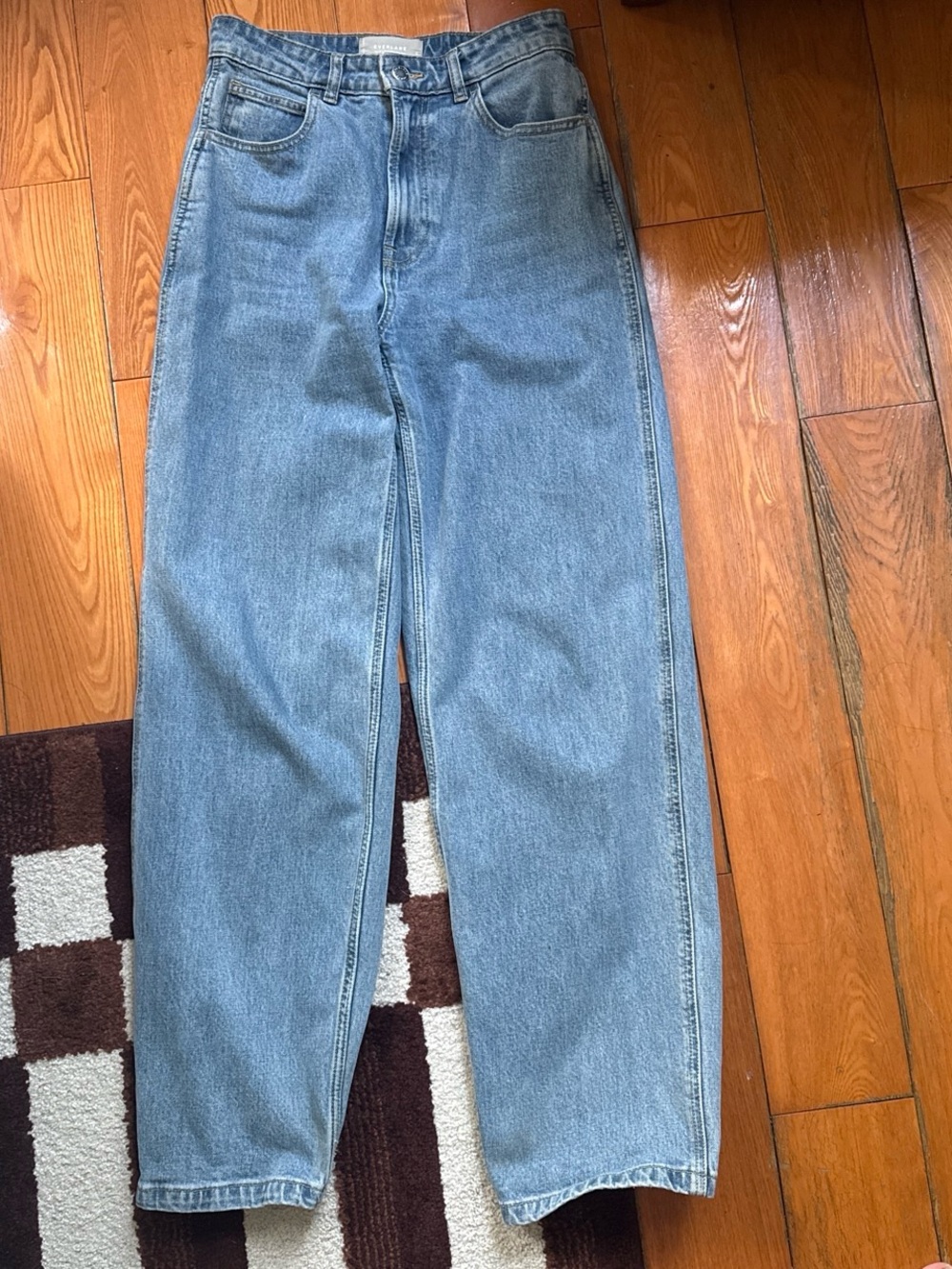Everlane the way high wide leg lean denim size 25